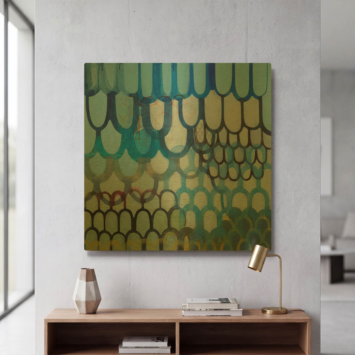 'Undulations' By Naomi Taitz Duffy Gold Metal Wall Art