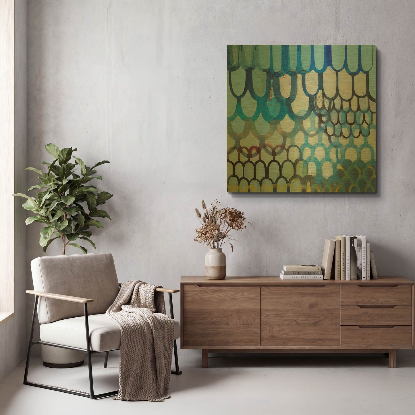 'Undulations' By Naomi Taitz Duffy Gold Metal Wall Art