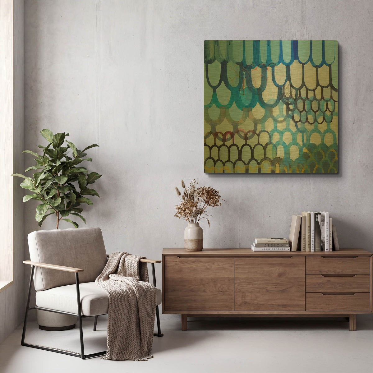 'Undulations' By Naomi Taitz Duffy Gold Metal Wall Art