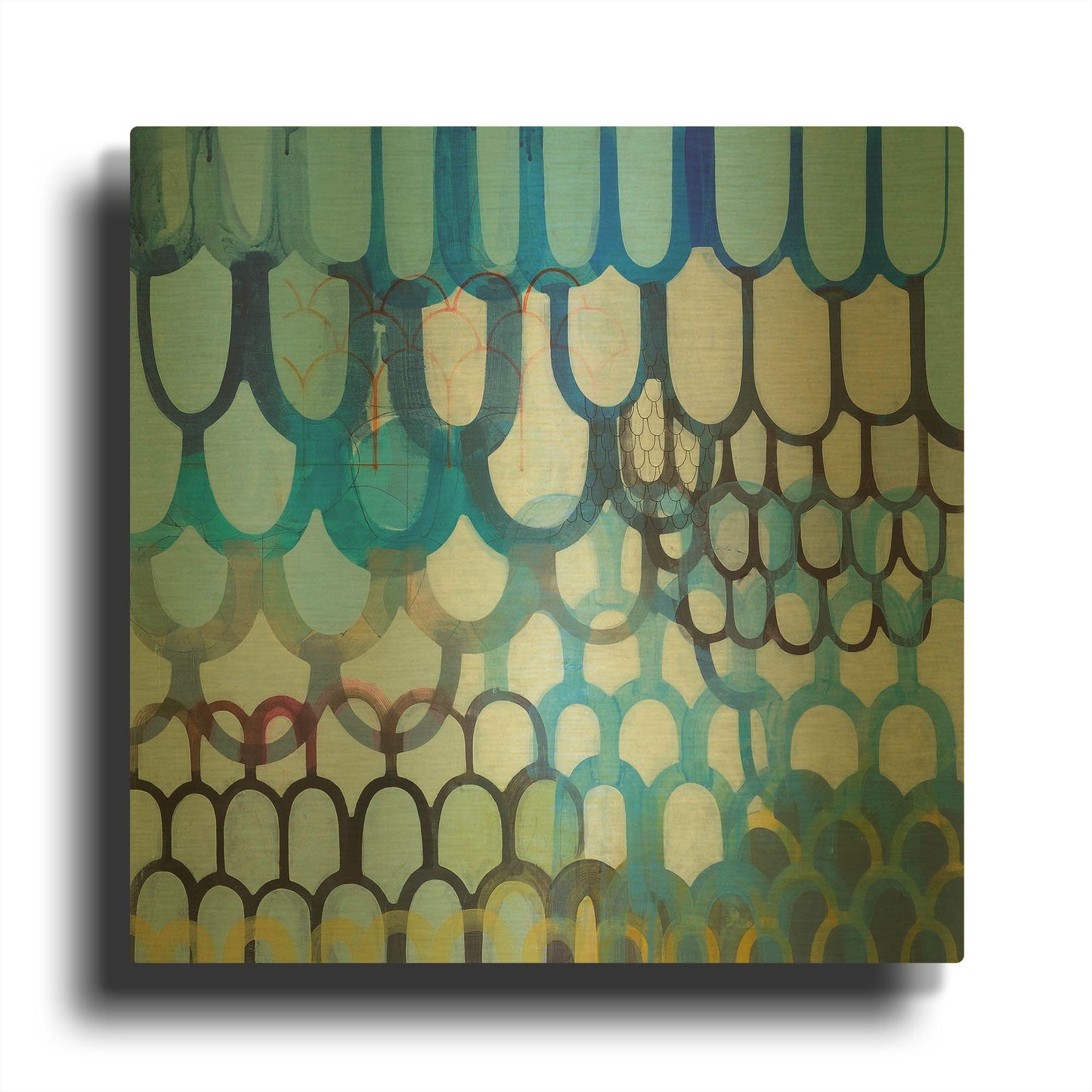 'Undulations' By Naomi Taitz Duffy Gold Metal Wall Art
