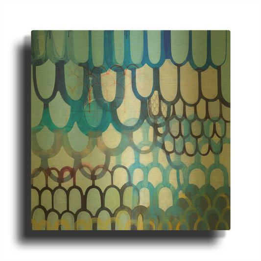 'Undulations' By Naomi Taitz Duffy Gold Metal Wall Art