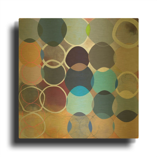 'Which Way the World Turns' By Naomi Taitz Duffy Gold Metal Wall Art