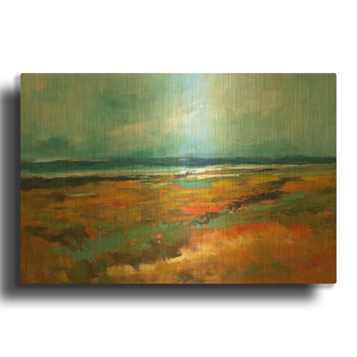 'Benchmarks' By Patrick Dennis Gold Metal Wall Art