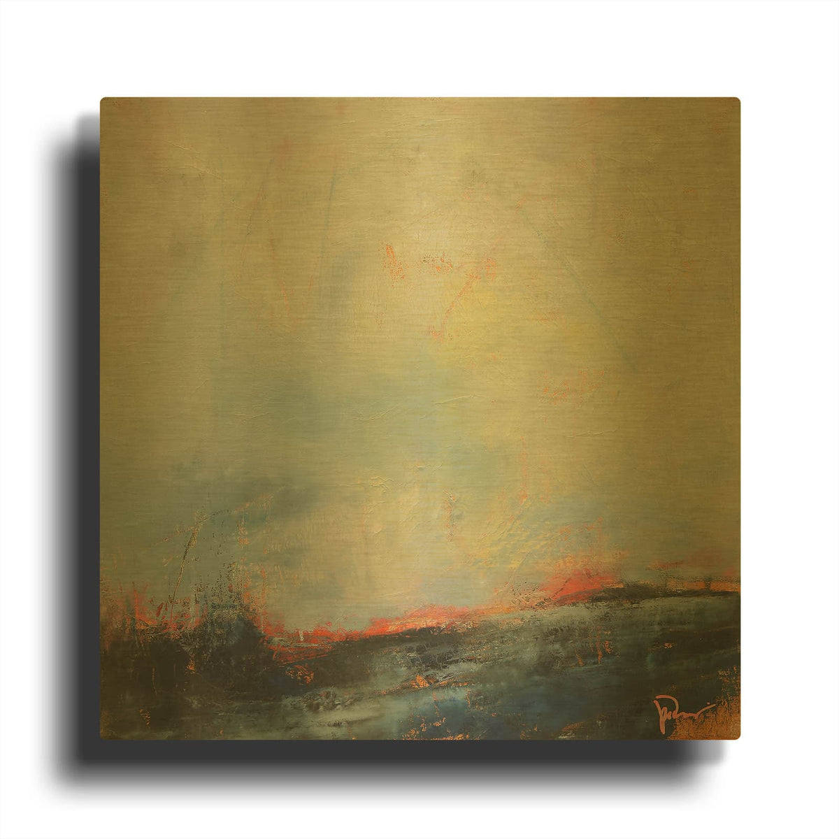 'Burnout' By Patrick Dennis Gold Metal Wall Art
