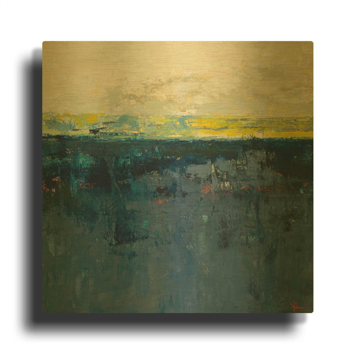 'Clean Slate' By Patrick Dennis Gold Metal Wall Art