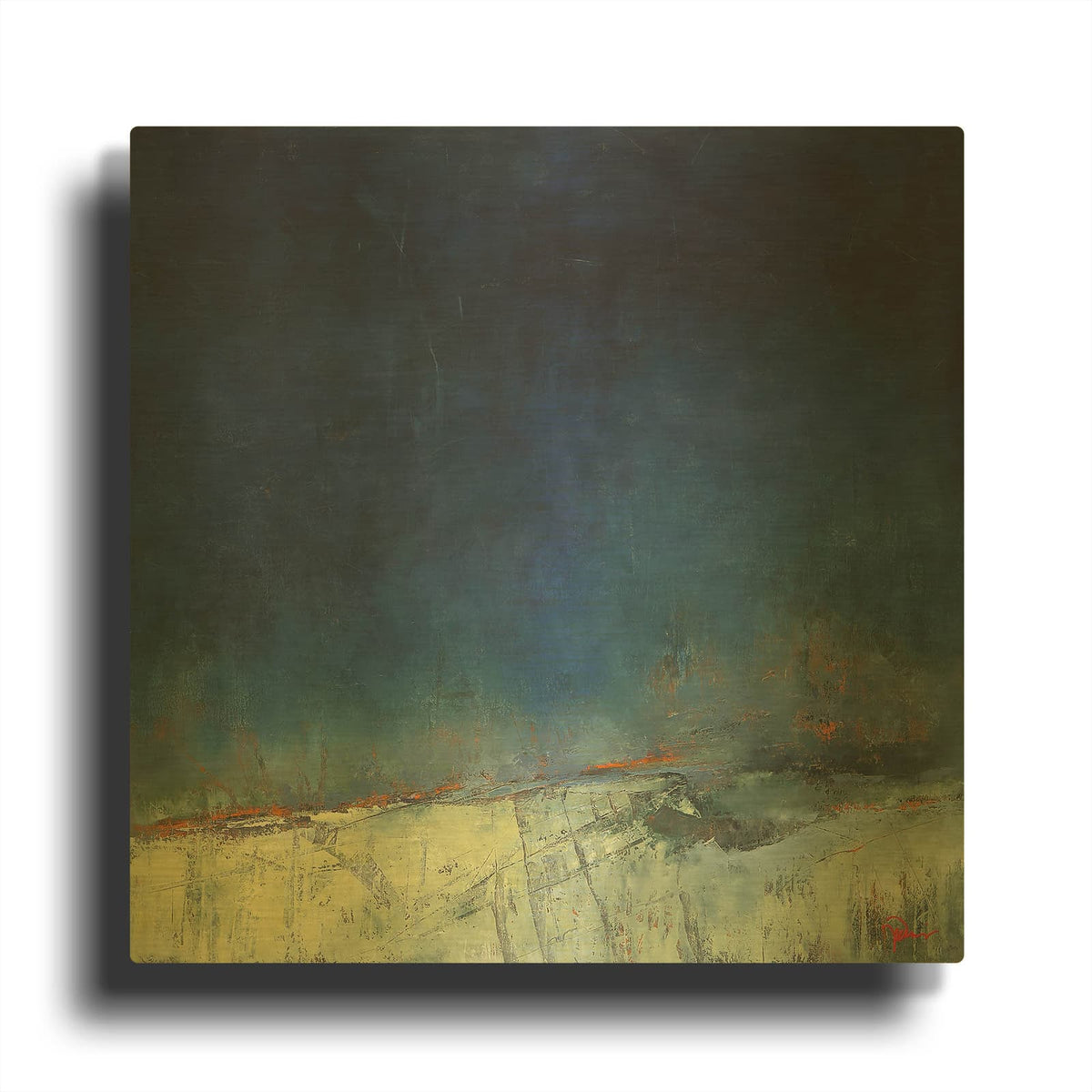 'Dugout' By Patrick Dennis Gold Metal Wall Art