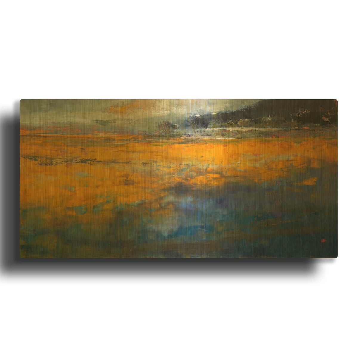 'Marshes' By Patrick Dennis Gold Metal Wall Art