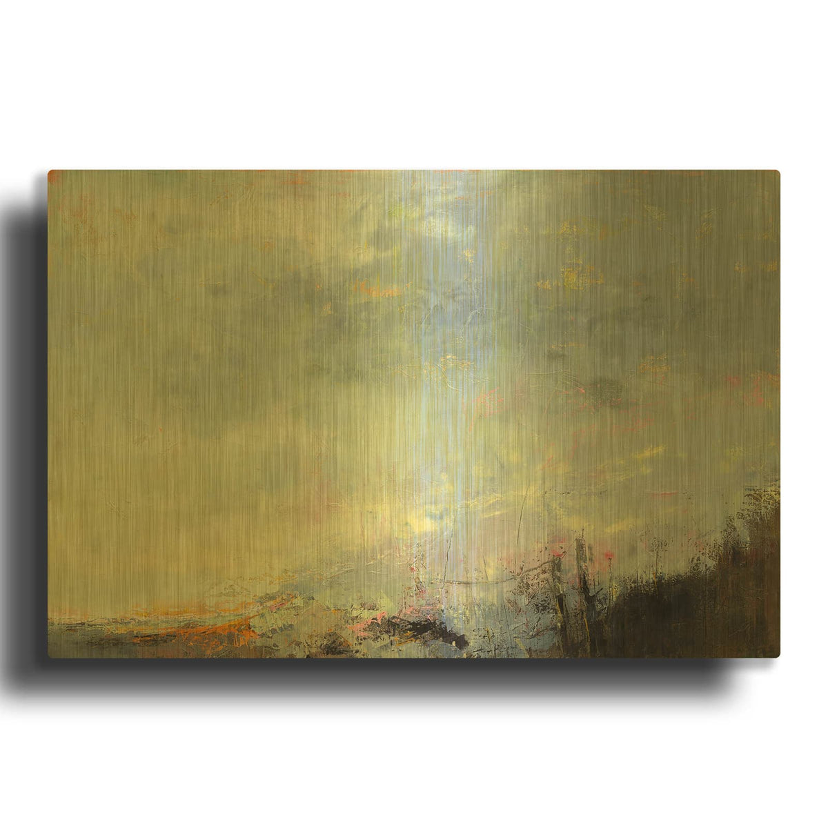 'No Reception' By Patrick Dennis Gold Metal Wall Art