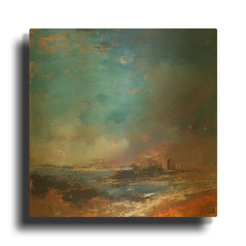 'Reclaimed Land' By Patrick Dennis Gold Metal Wall Art