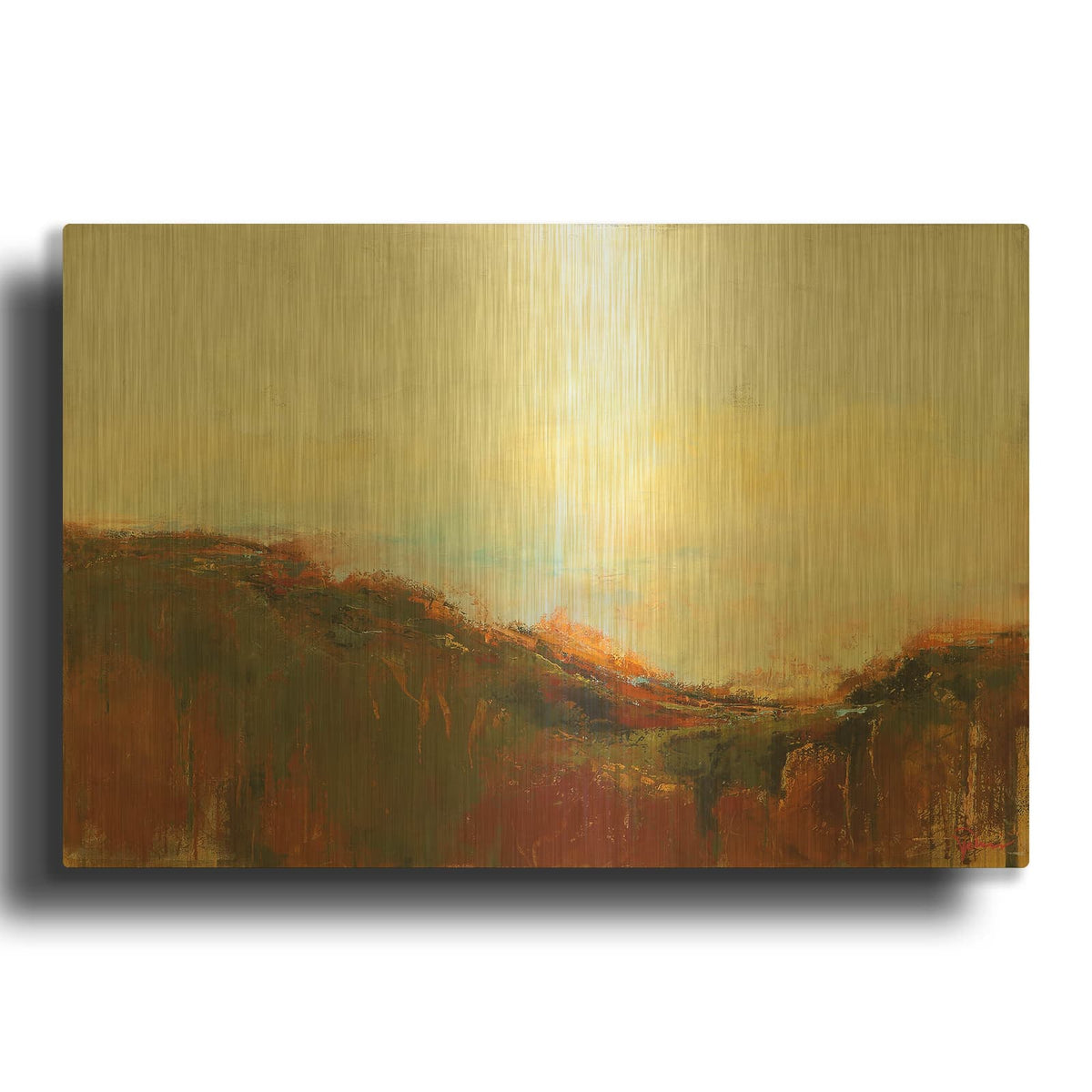 'The Bowl' By Patrick Dennis Gold Metal Wall Art