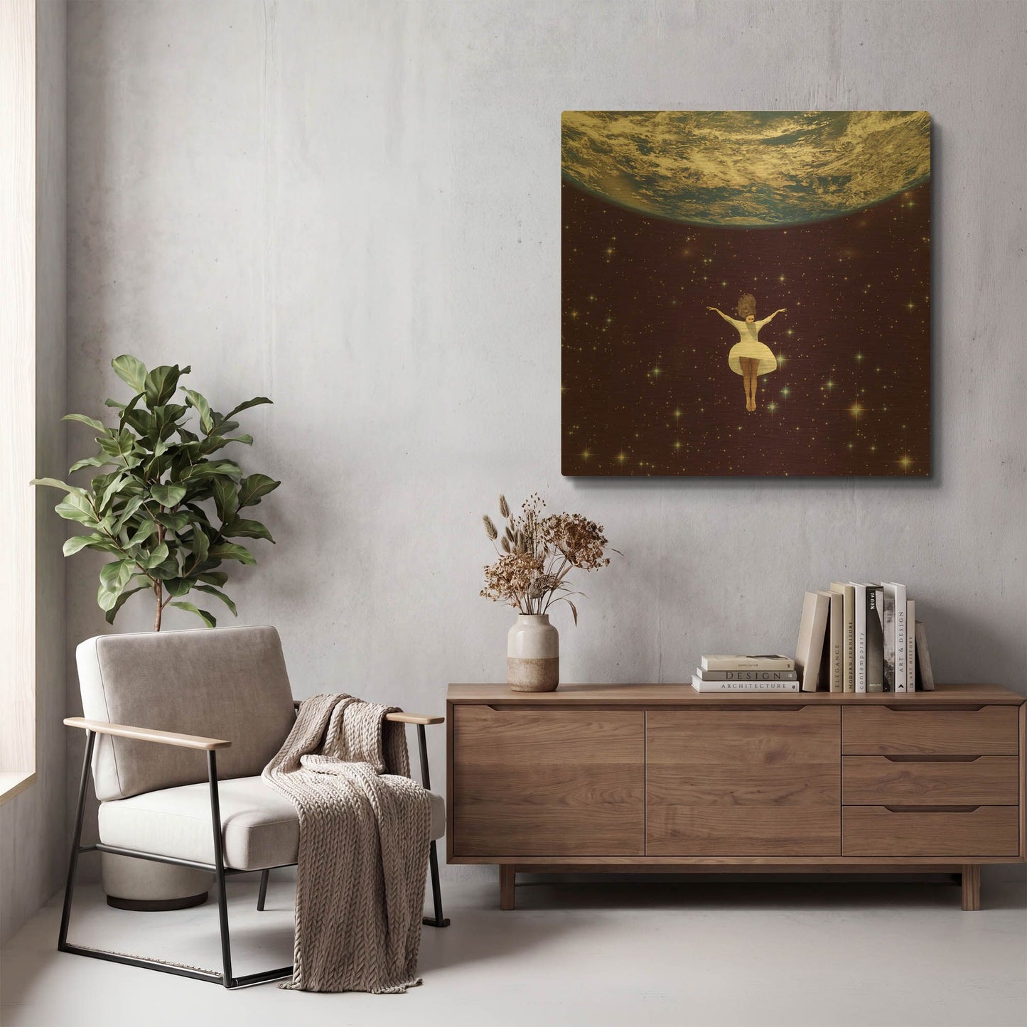'Let It All Go' By Paula Belle Flores Gold Metal Wall Art