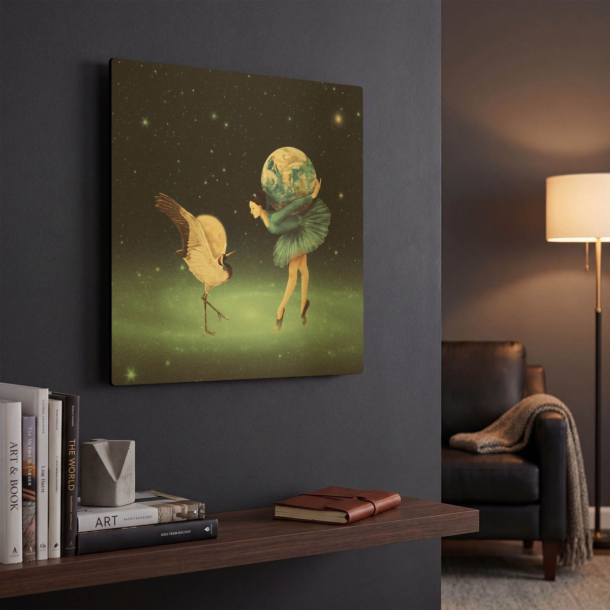 'Life is Just a Dance' By Paula Belle Flores Gold Metal Wall Art