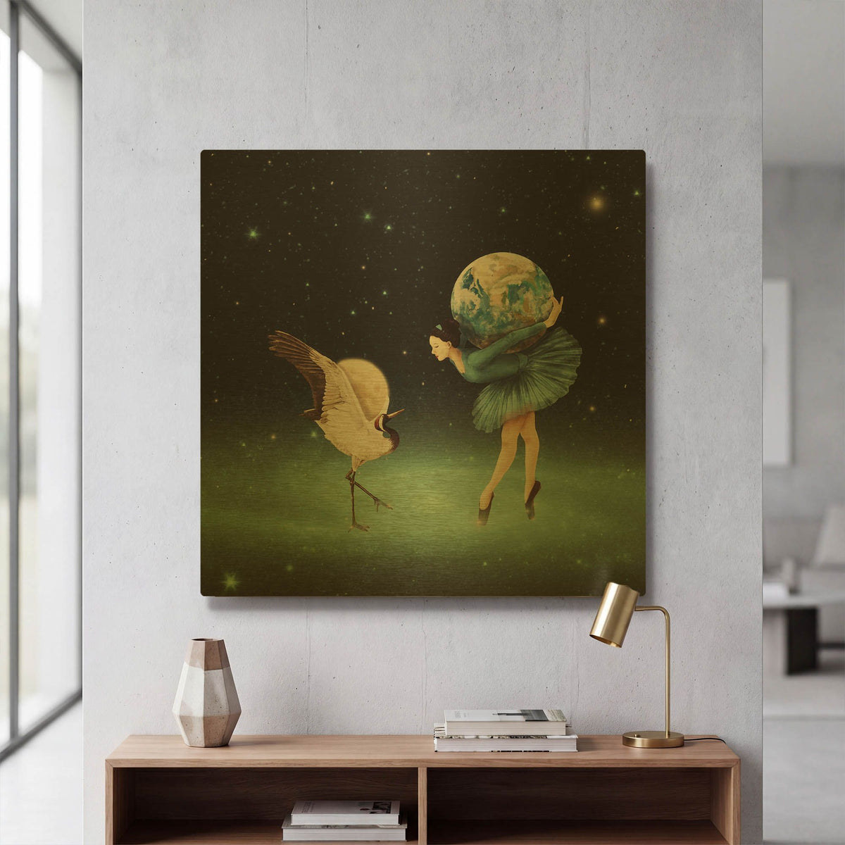 'Life is Just a Dance' By Paula Belle Flores Gold Metal Wall Art
