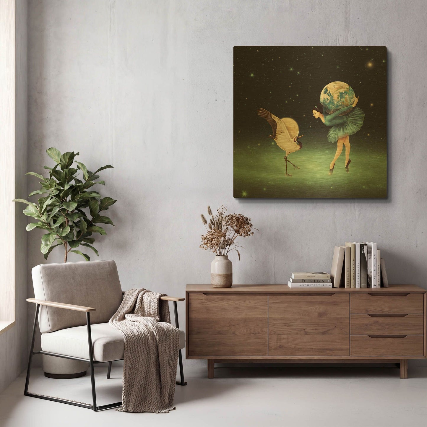 'Life is Just a Dance' By Paula Belle Flores Gold Metal Wall Art