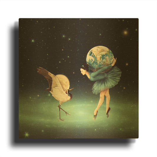 'Life is Just a Dance' By Paula Belle Flores Gold Metal Wall Art