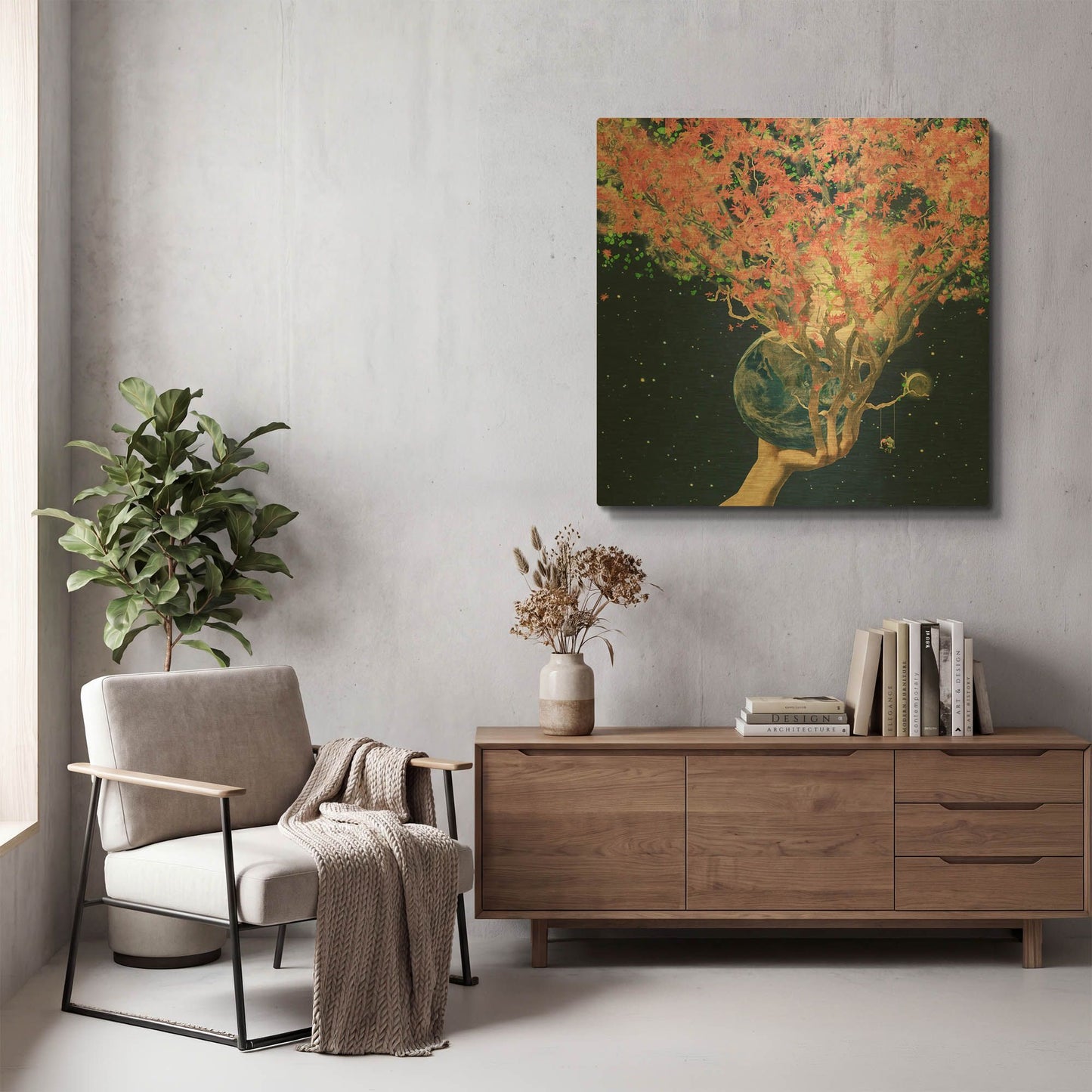 'Love Makes The Faith Bloom' By Paula Belle Flores Gold Metal Wall Art