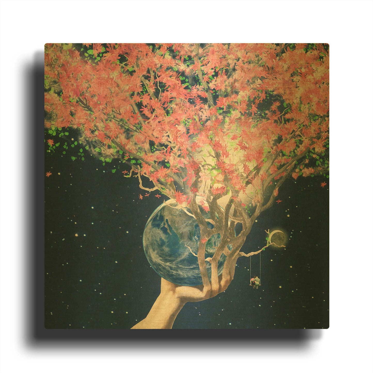 'Love Makes The Faith Bloom' By Paula Belle Flores Gold Metal Wall Art