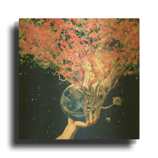 'Love Makes The Faith Bloom' By Paula Belle Flores Gold Metal Wall Art