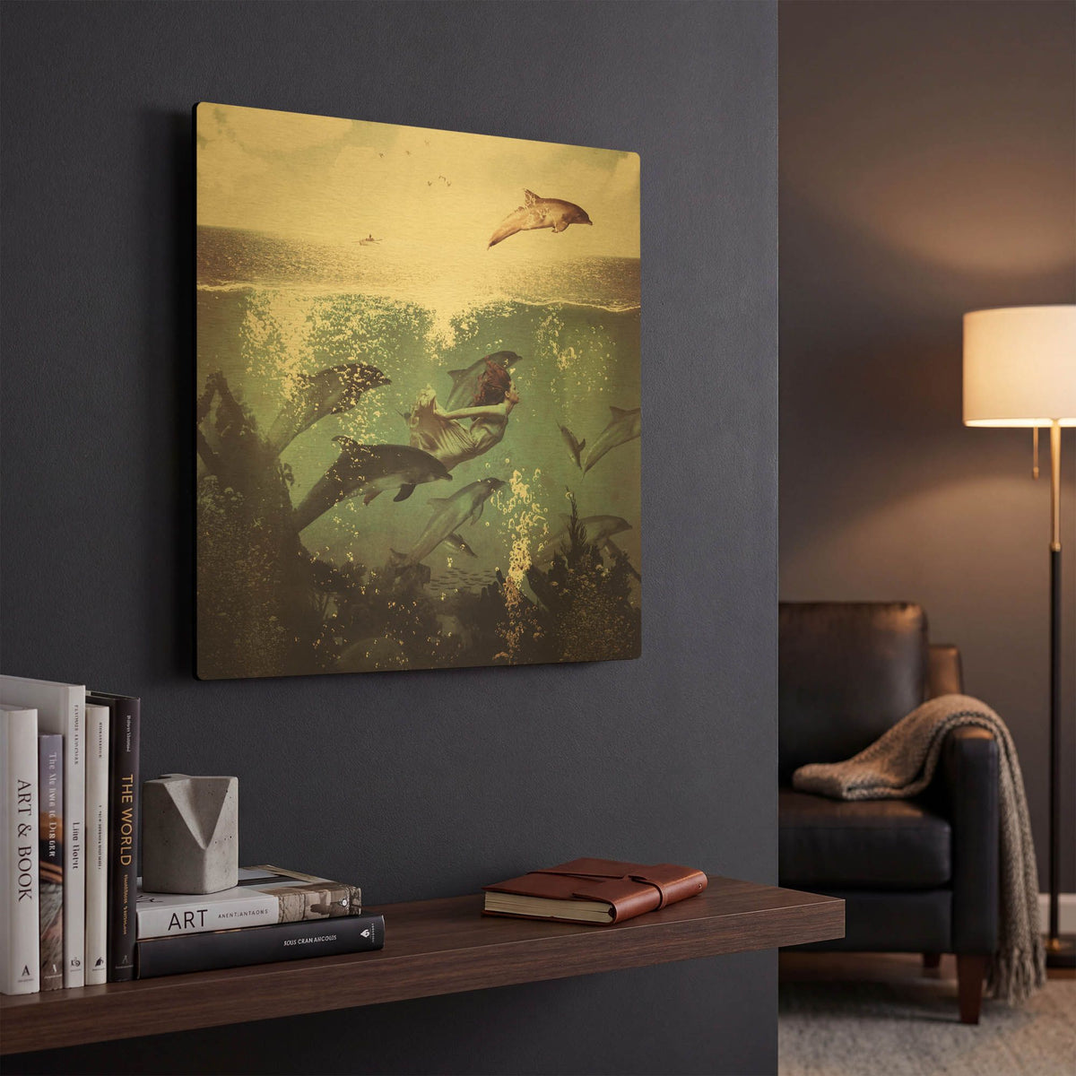 'My Favorite Morning Race' By Paula Belle Flores Gold Metal Wall Art