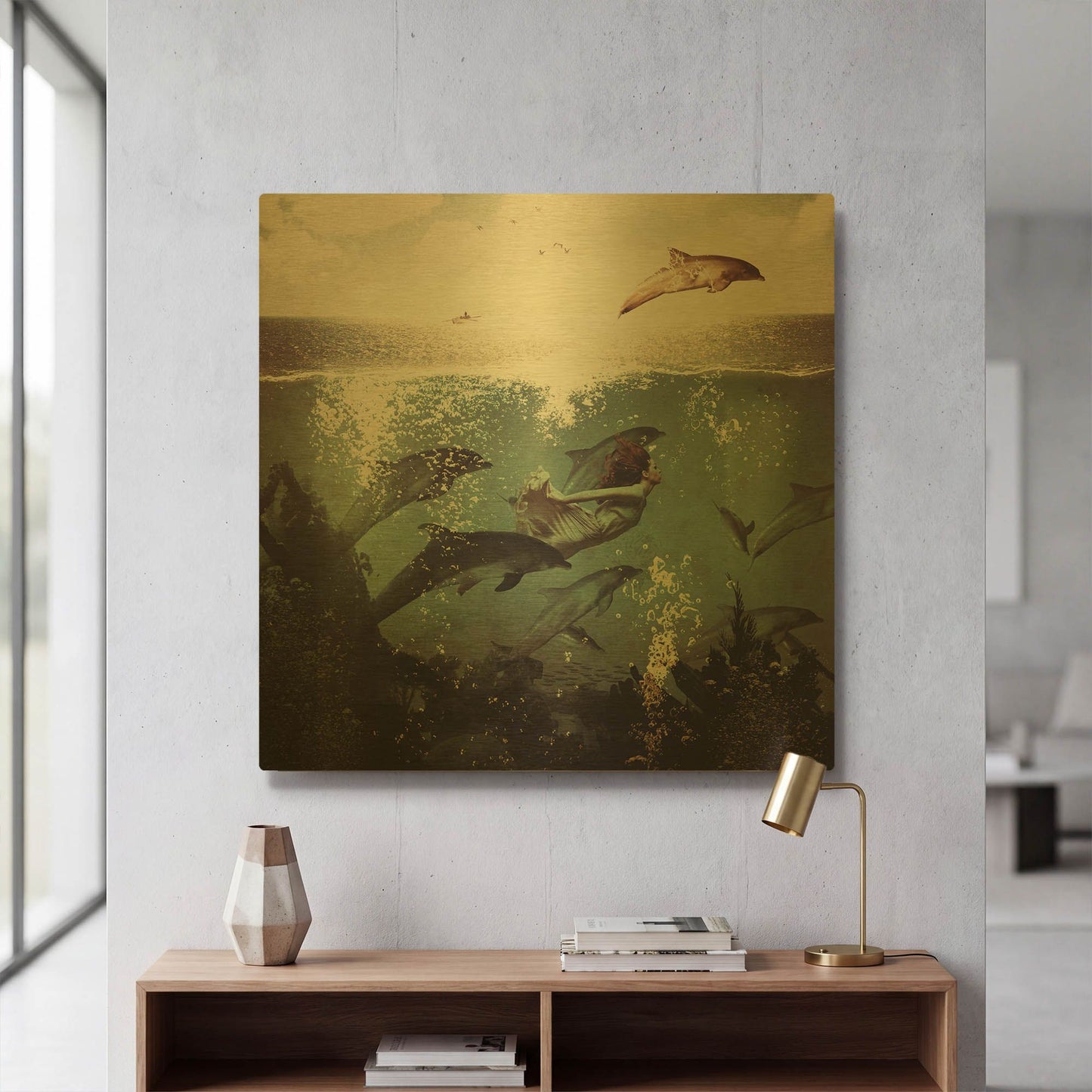'My Favorite Morning Race' By Paula Belle Flores Gold Metal Wall Art