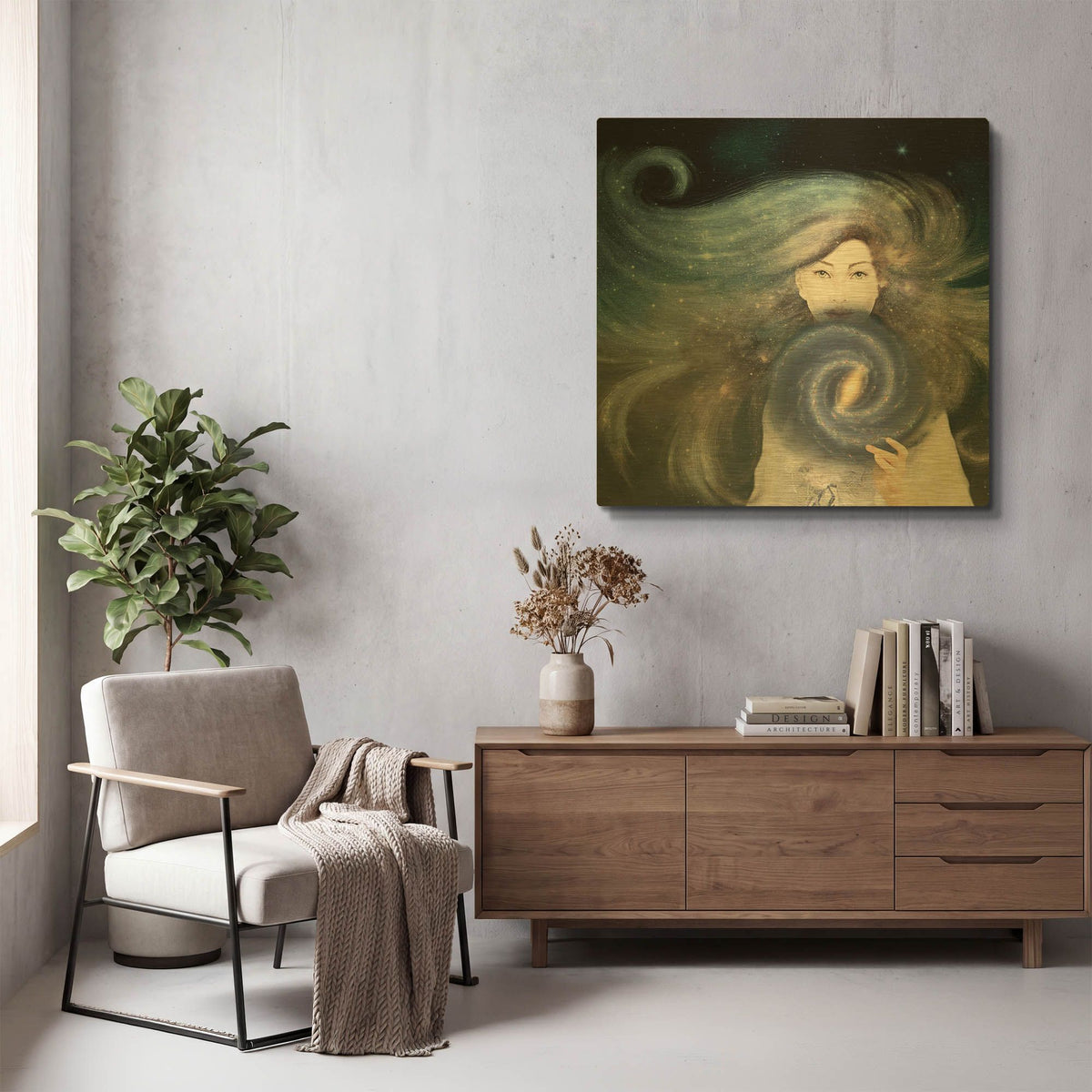 'My Secret Universe' By Paula Belle Flores Gold Metal Wall Art