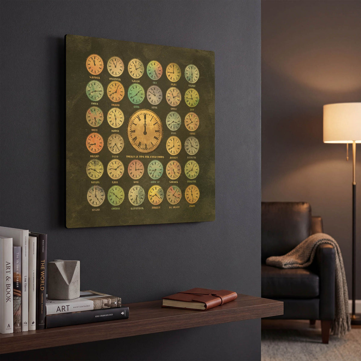 'There is a Time for Everything' By Paula Belle Flores Gold Metal Wall Art