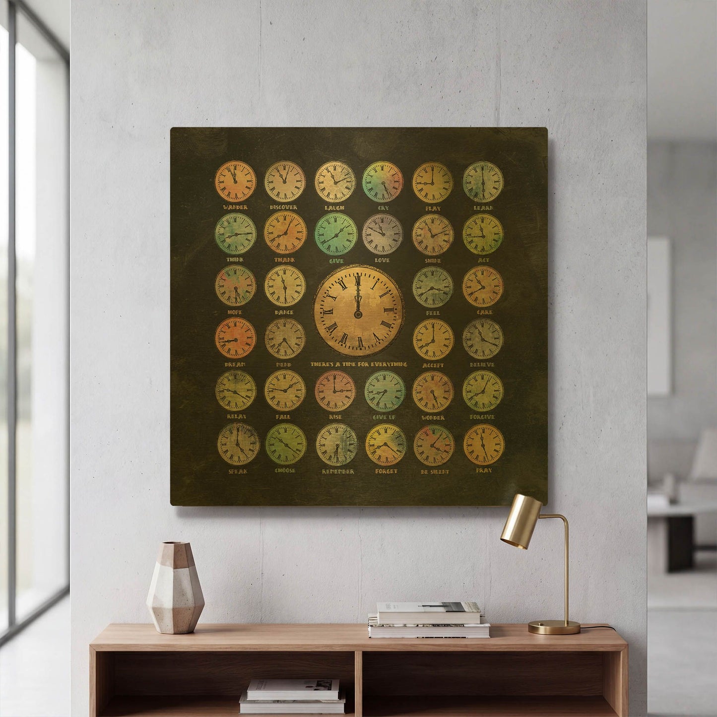 'There is a Time for Everything' By Paula Belle Flores Gold Metal Wall Art