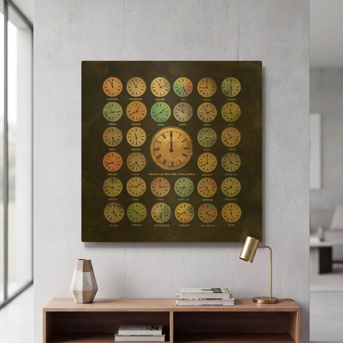 'There is a Time for Everything' By Paula Belle Flores Gold Metal Wall Art