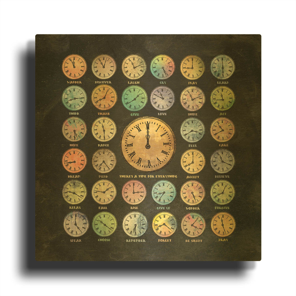 'There is a Time for Everything' By Paula Belle Flores Gold Metal Wall Art