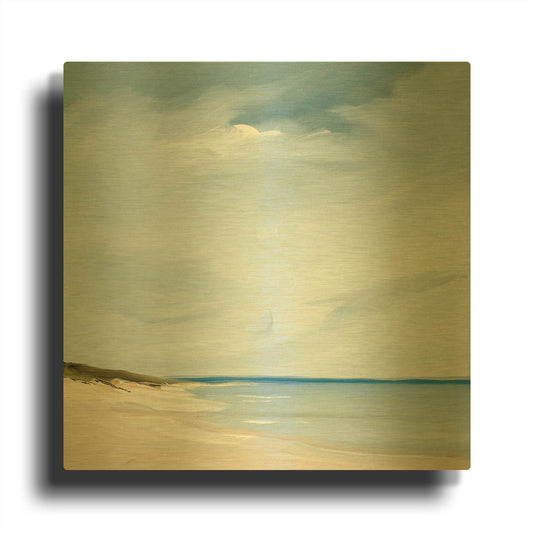 'Blue' By Rick Fleury Gold Metal Wall Art