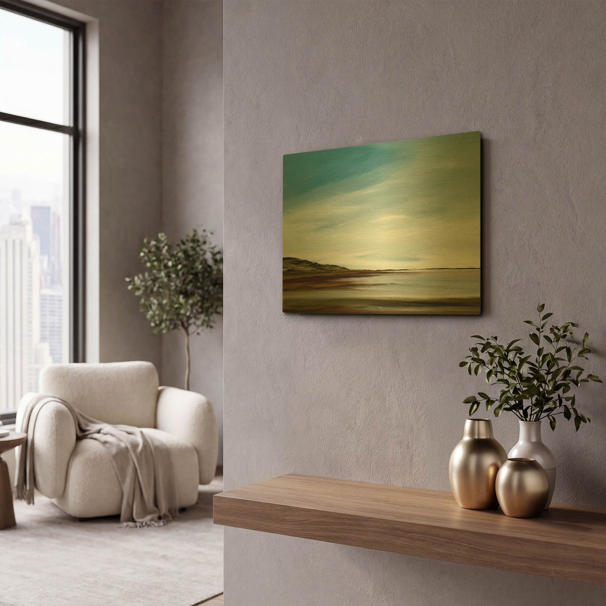 'Elements' By Rick Fleury Gold Metal Wall Art
