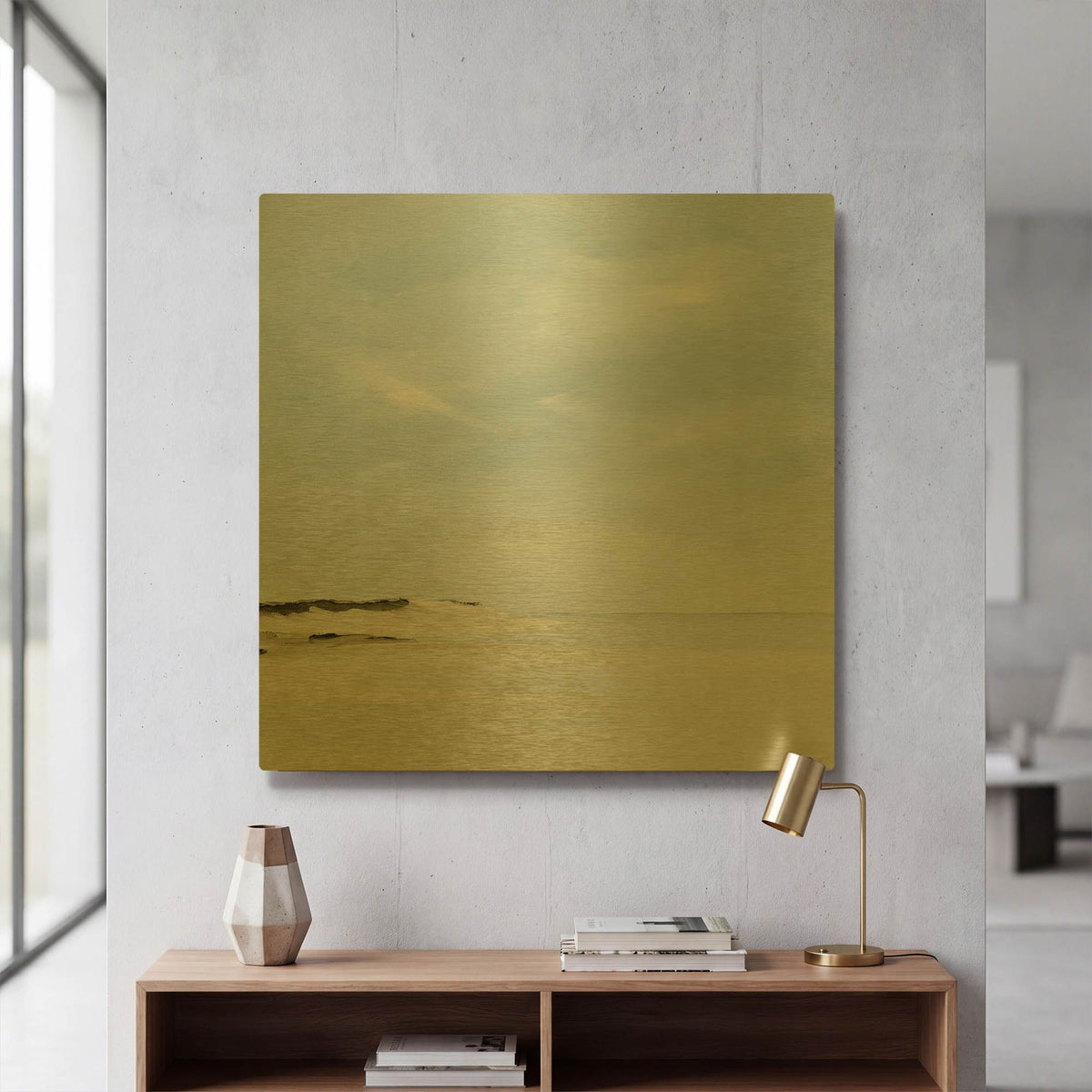 'Inshore' By Rick Fleury Gold Metal Wall Art