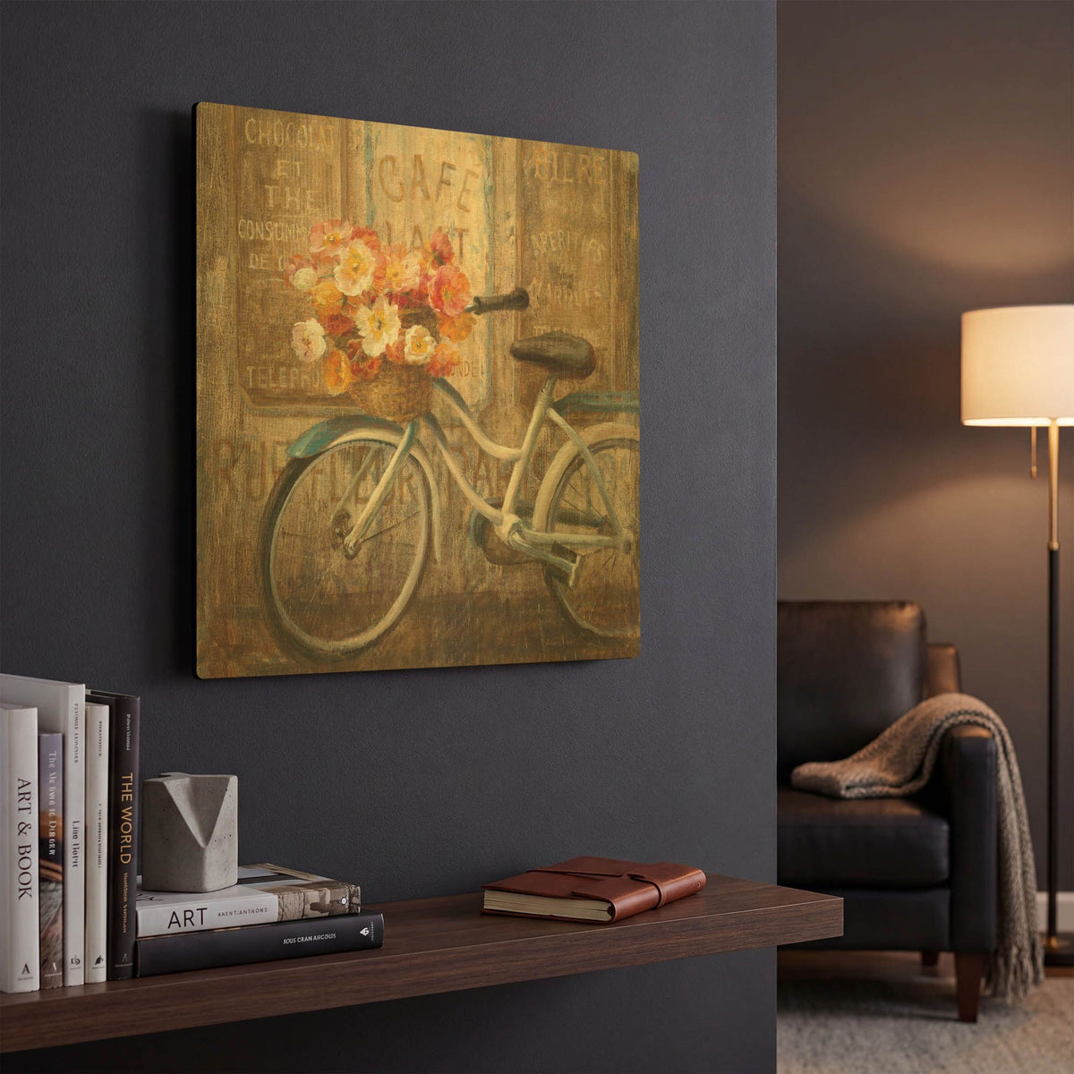 'Meet Me at Le Cafe II' By Danhui Nai Gold Metal Wall Art