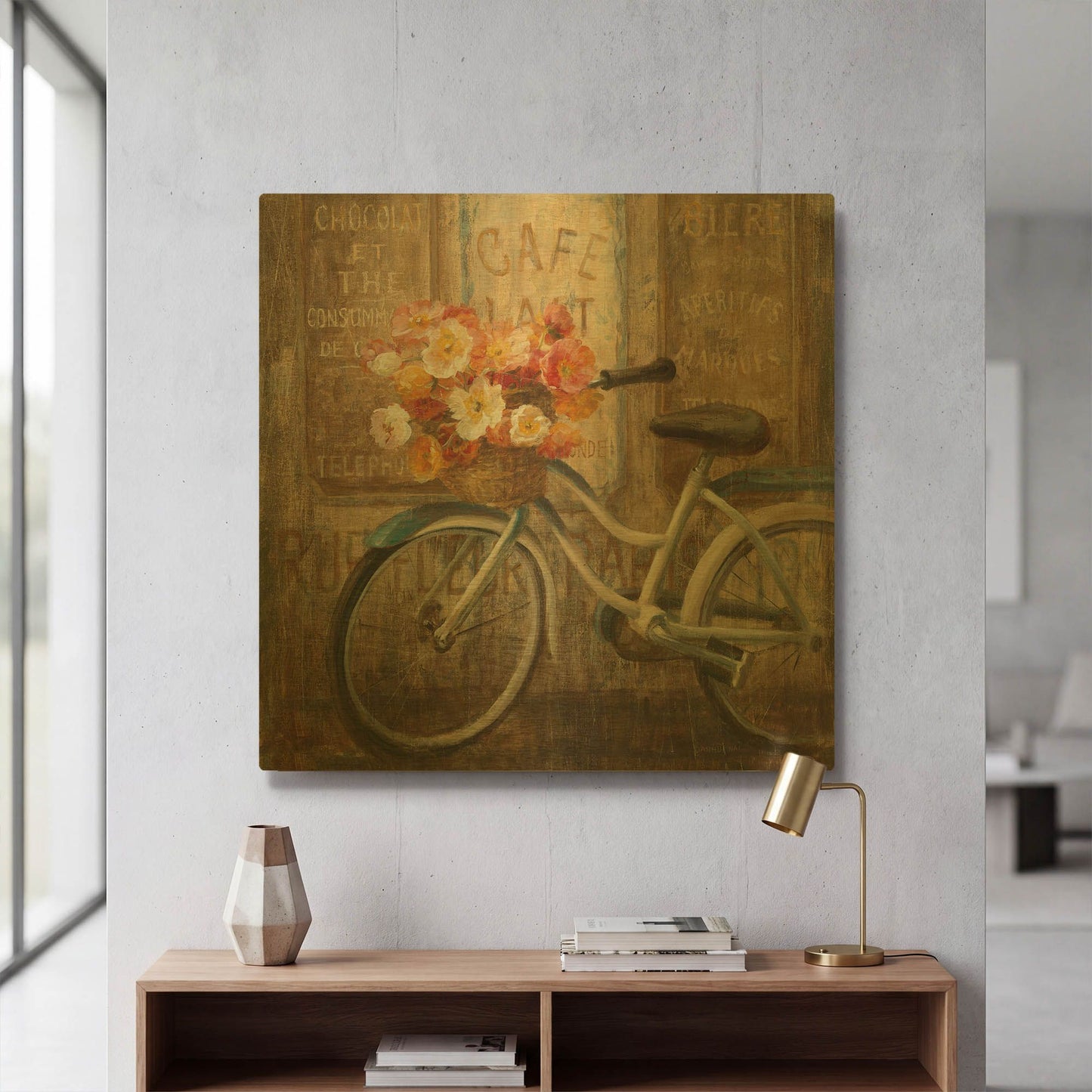 'Meet Me at Le Cafe II' By Danhui Nai Gold Metal Wall Art