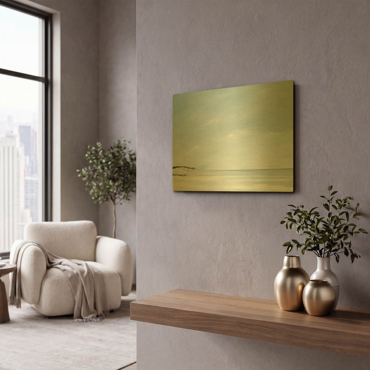 'Outer Reach' By Rick Fleury Gold Metal Wall Art