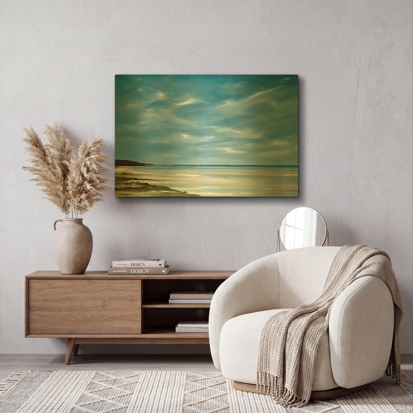 'Outgoing Tide' By Rick Fleury Gold Metal Wall Art