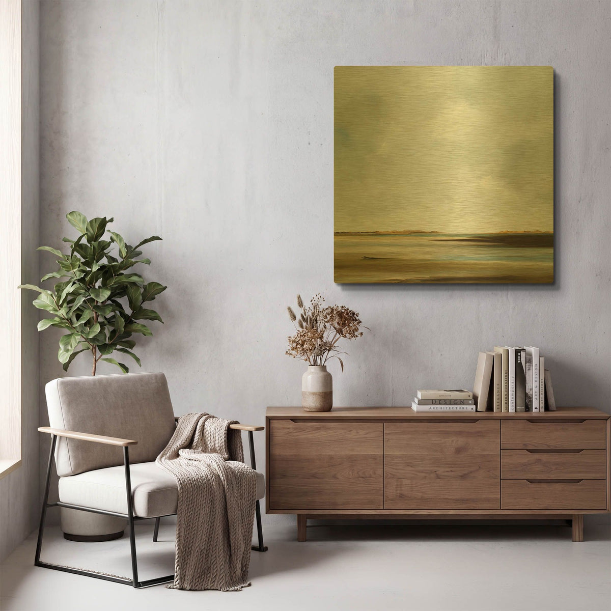 'Passages' By Rick Fleury Gold Metal Wall Art