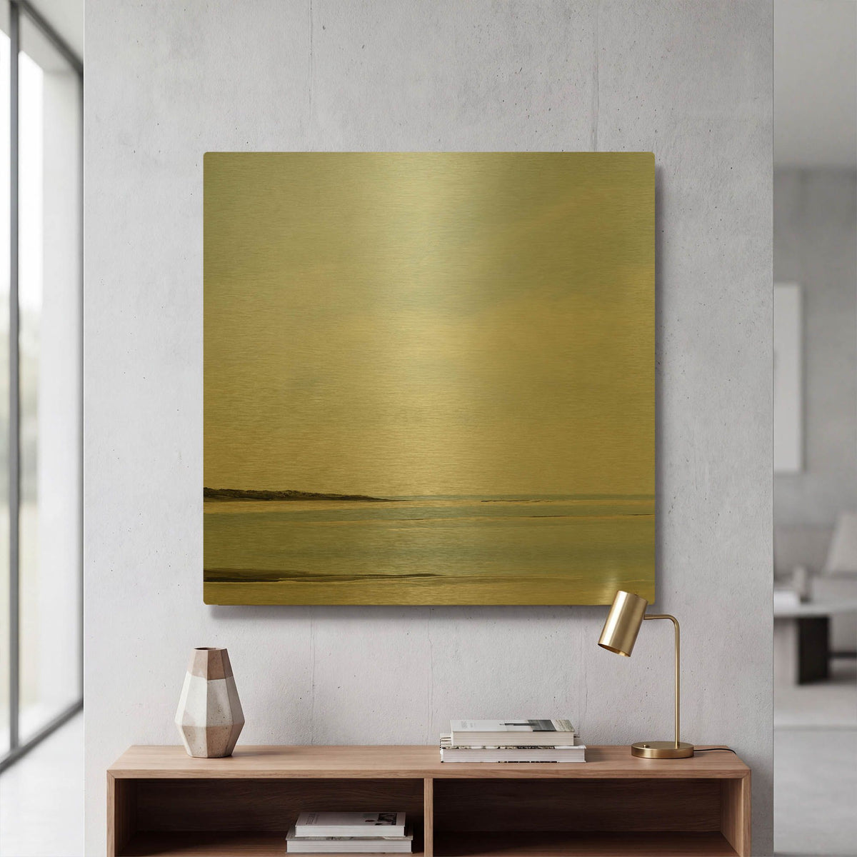 'Positions' By Rick Fleury Gold Metal Wall Art
