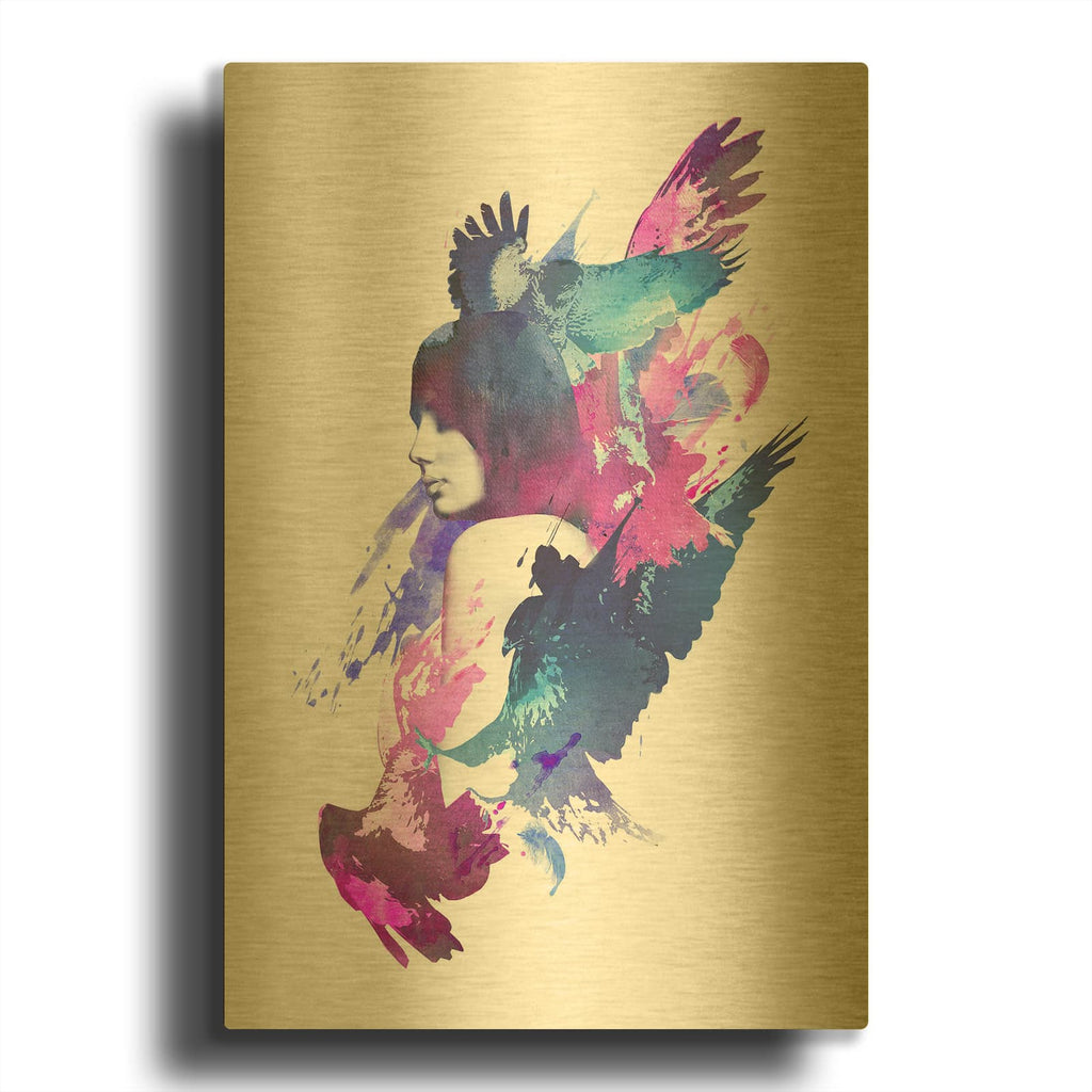 'Bloody Fight' By Robert Farkas Gold Metal Wall Art