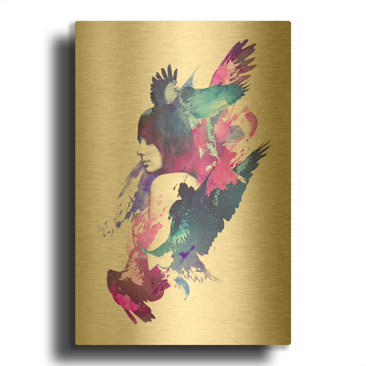 'Bloody Fight' By Robert Farkas Gold Metal Wall Art