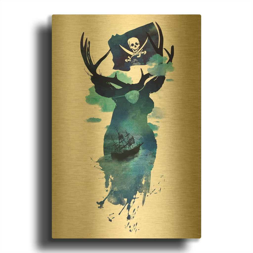 'Captain Hook' By Robert Farkas Gold Metal Wall Art