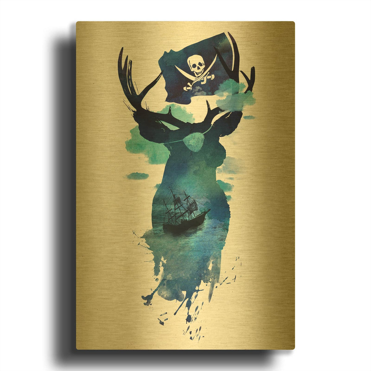 'Captain Hook' By Robert Farkas Gold Metal Wall Art
