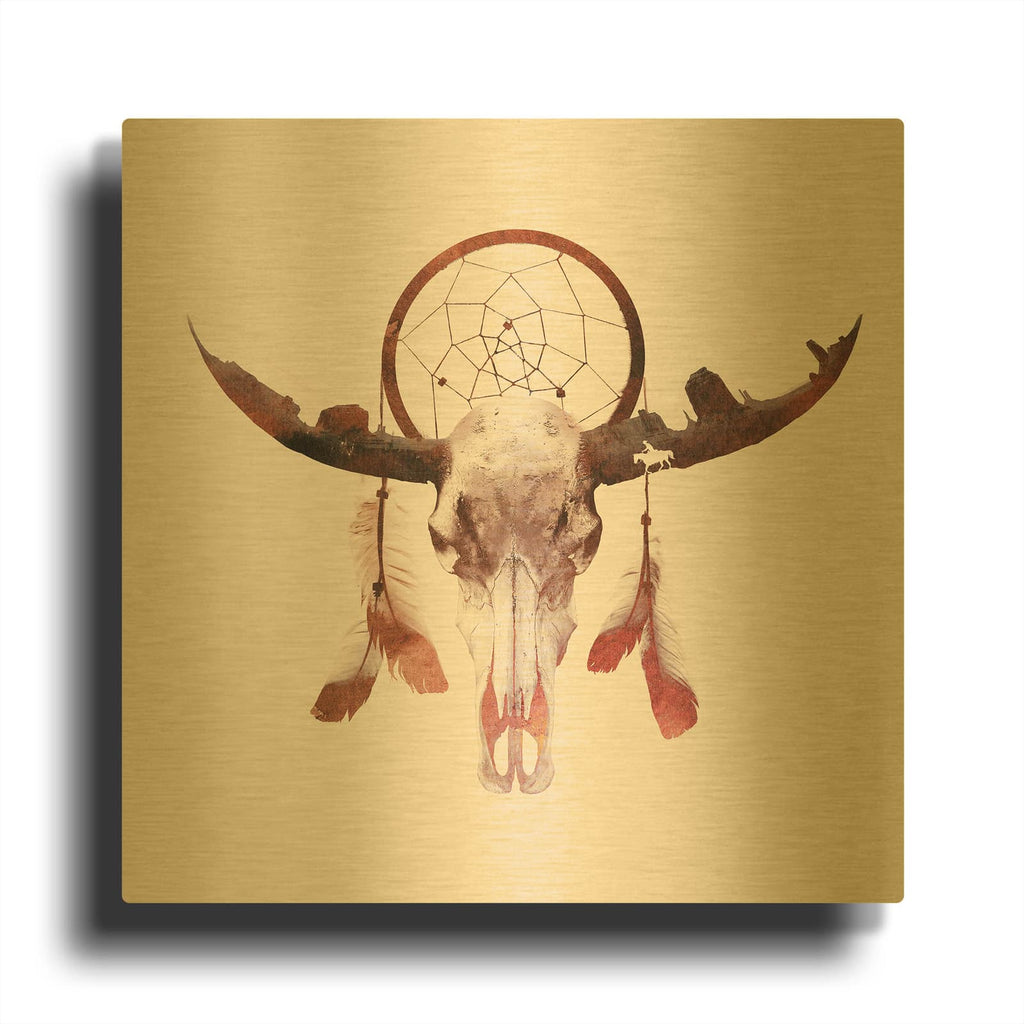 'Deadly Desert' By Robert Farkas Gold Metal Wall Art