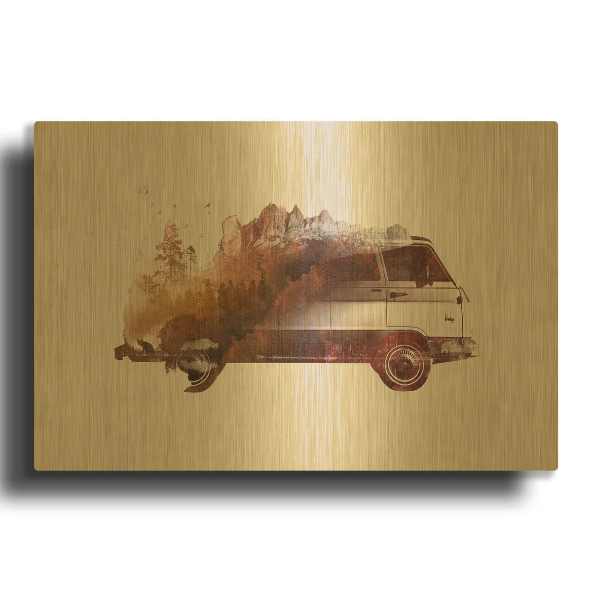 'Drive Me Back Home No. 1' By Robert Farkas Gold Metal Wall Art