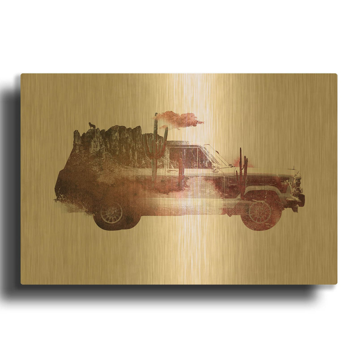 'Drive Me Back Home No. 2' By Robert Farkas Gold Metal Wall Art