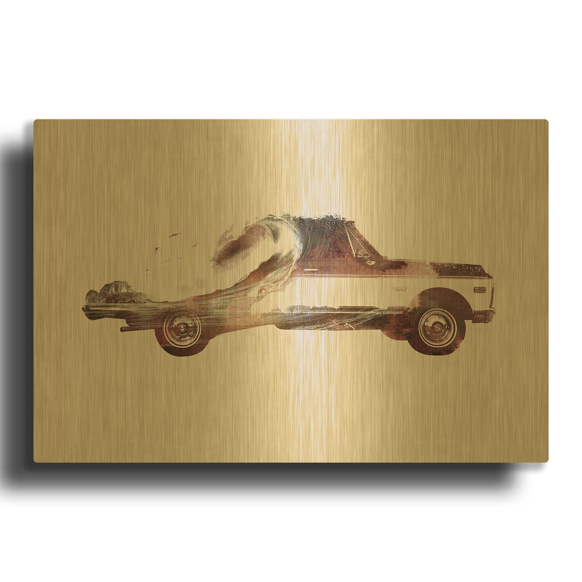 'Drive Me Back Home No. 3' By Robert Farkas Gold Metal Wall Art