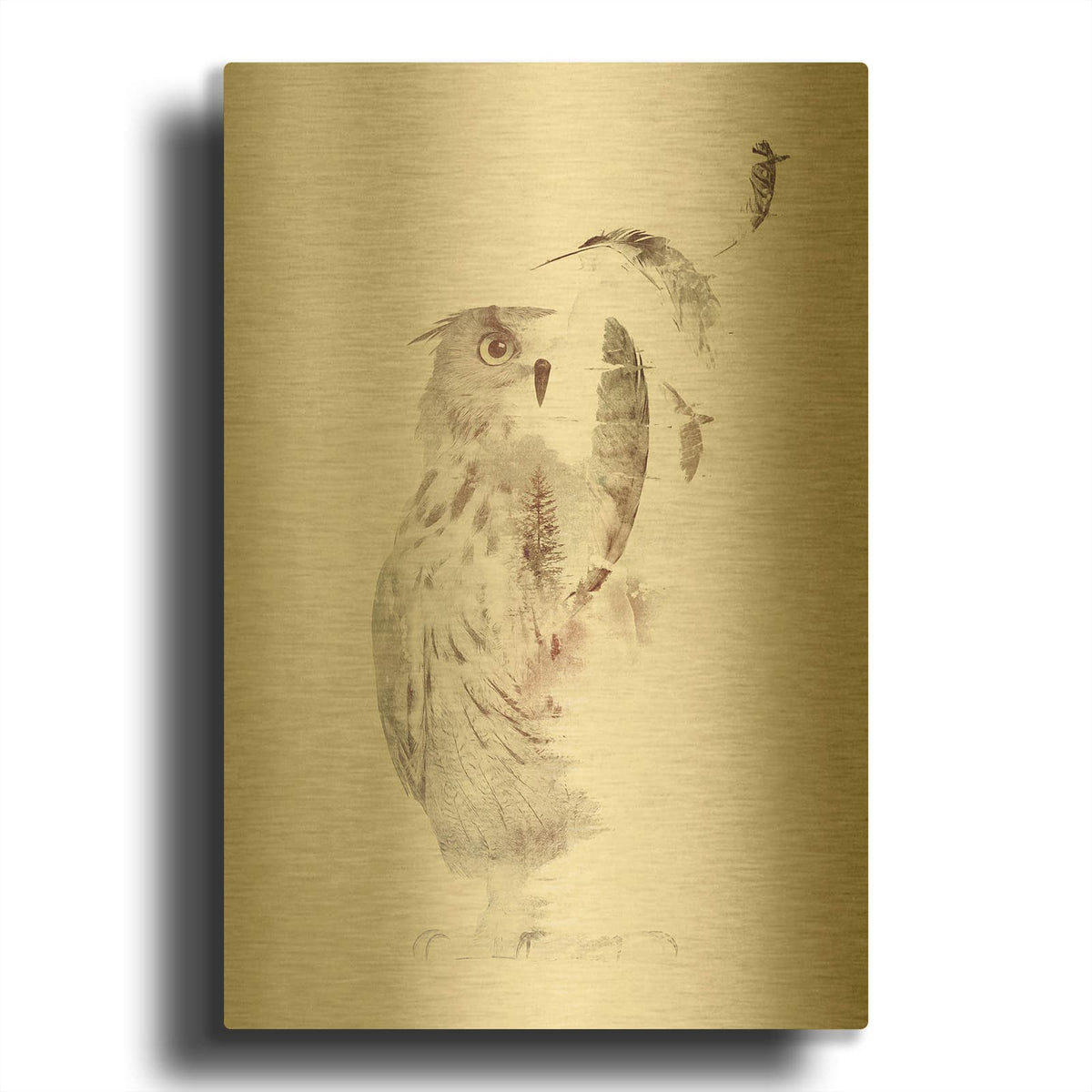 'Fade Out' By Robert Farkas Gold Metal Wall Art
