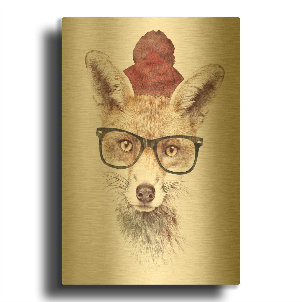 'It’s Pretty Cold Outside' By Robert Farkas Gold Metal Wall Art