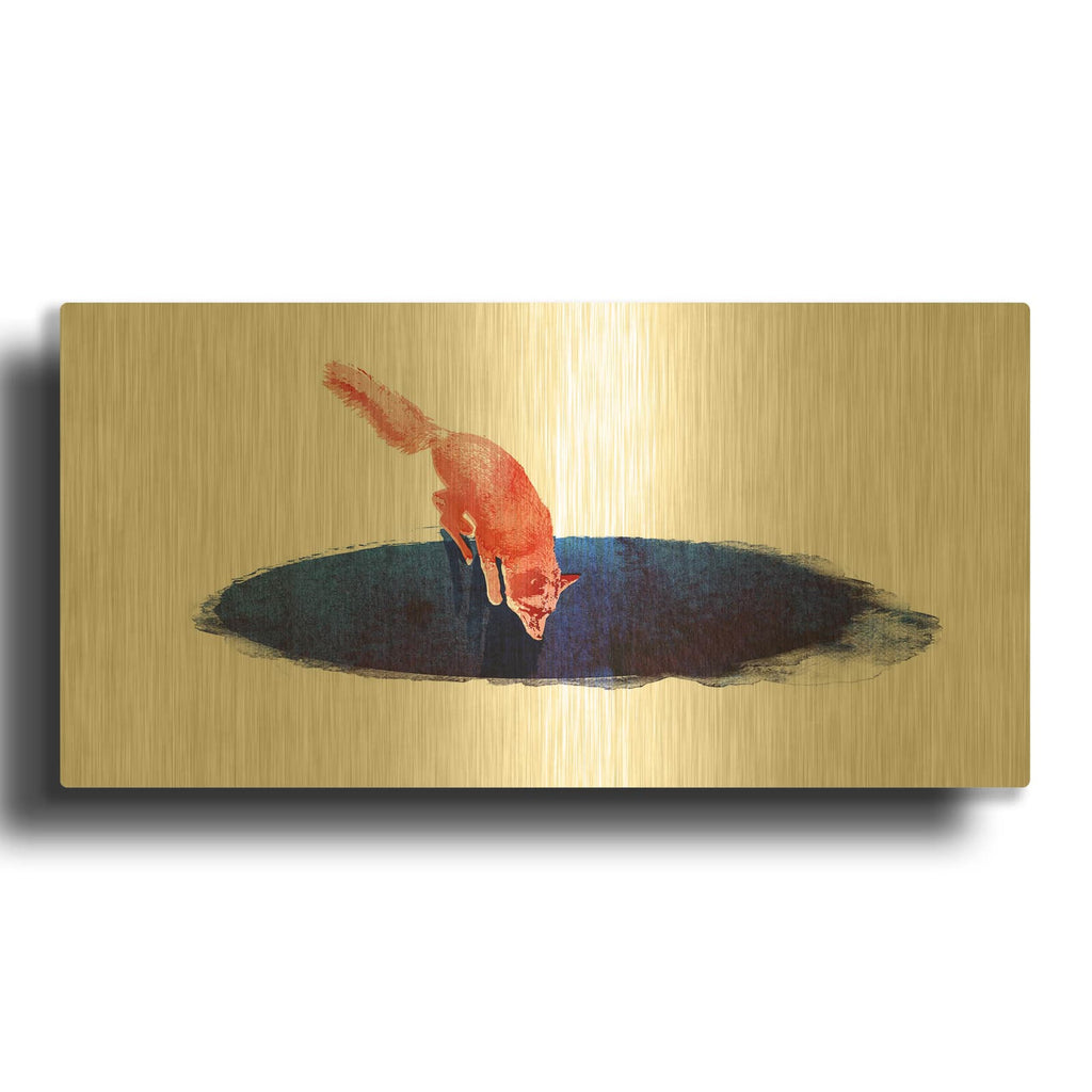 'Jump Into Nowhere' By Robert Farkas Gold Metal Wall Art