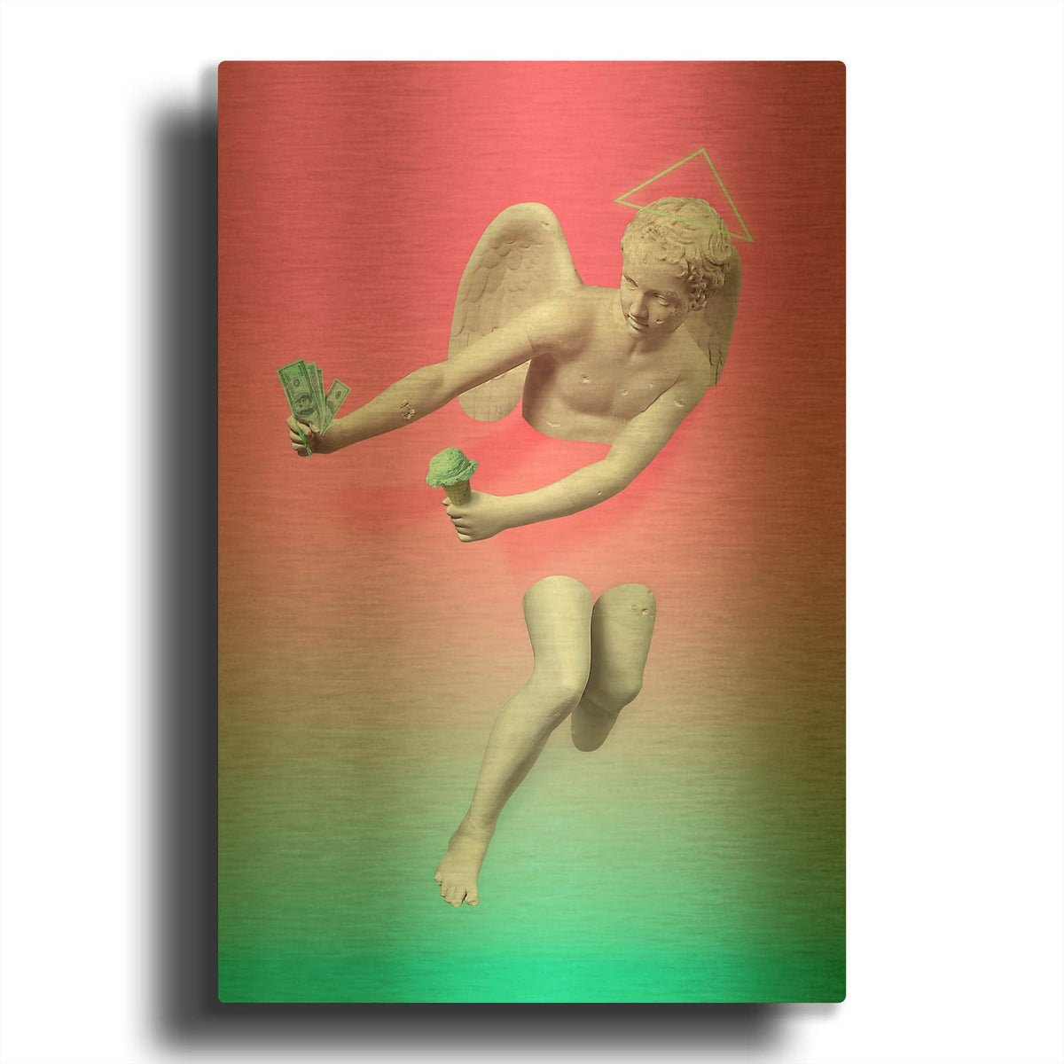 'Money & Pistachio' By Robert Farkas Gold Metal Wall Art